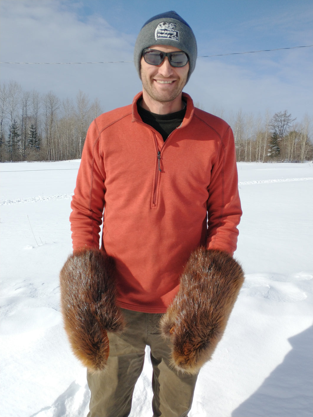 Beaver Fur Mitts - Hand-stitched